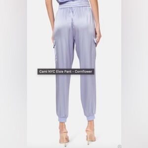 ❤️ CAMI NYC SILK / SATIN ELISE HIGH RISE CARGO JOGGERS, LAVENDER, S